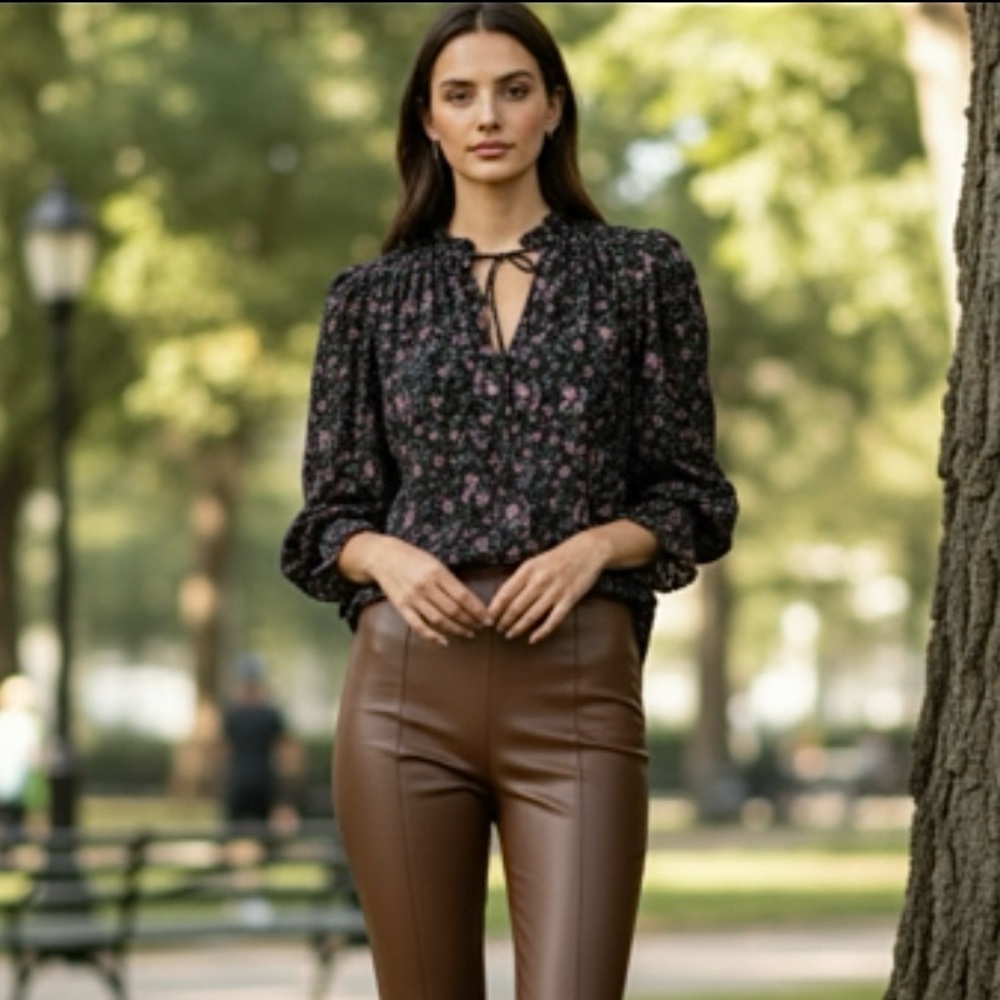 Free People Meant To Be Floral Cotton Blouse - Picture 4 of 13